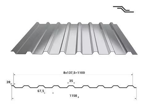 맞춤형 코러브형 지붕 패널 YX66-470을 위한 진료제철 코일 등급 ASTM